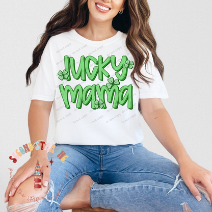 Lucky Mama Comfort Colors Crewneck Tee